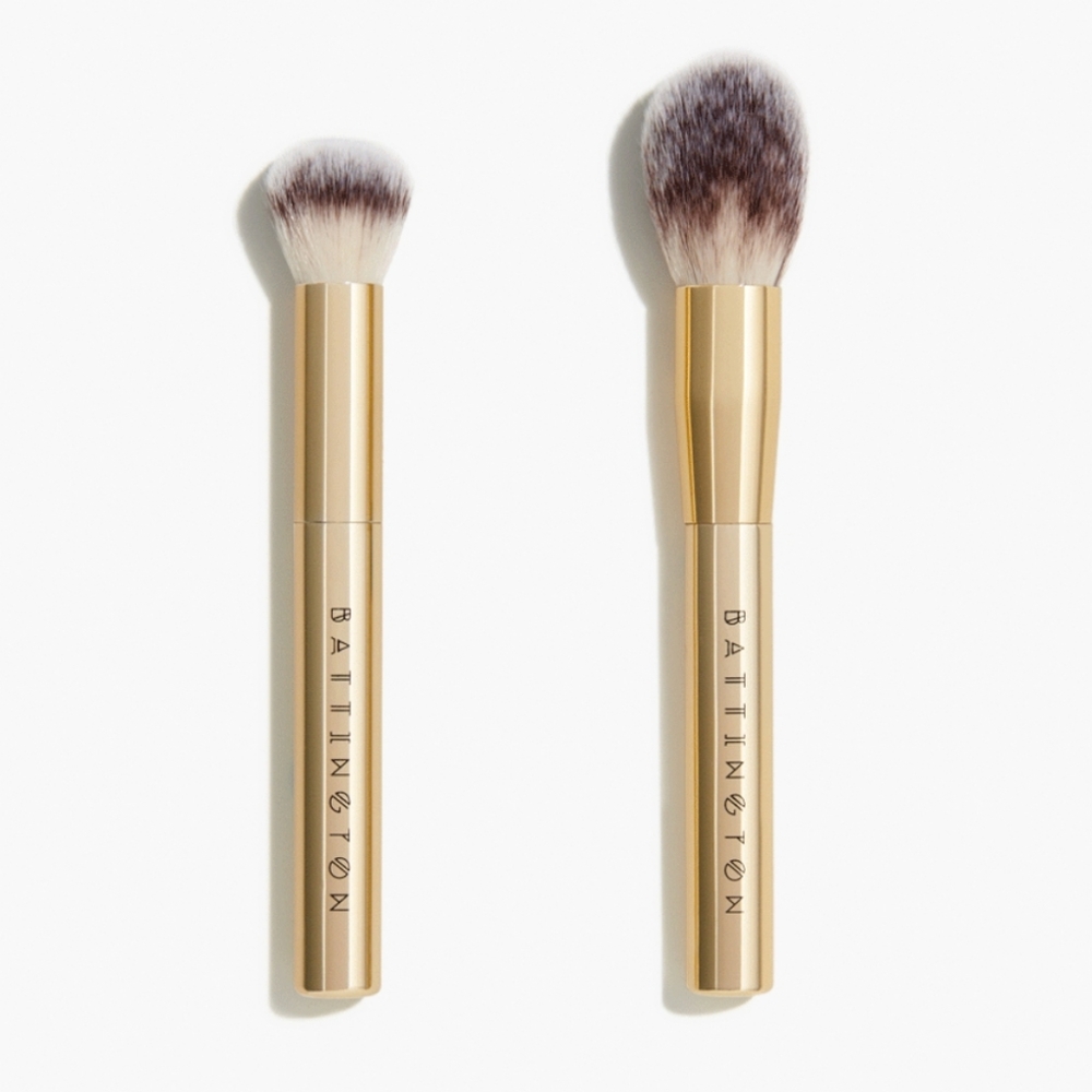 Powder and contour brush set